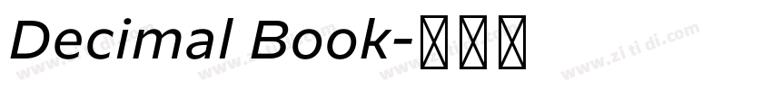 Decimal Book字体转换